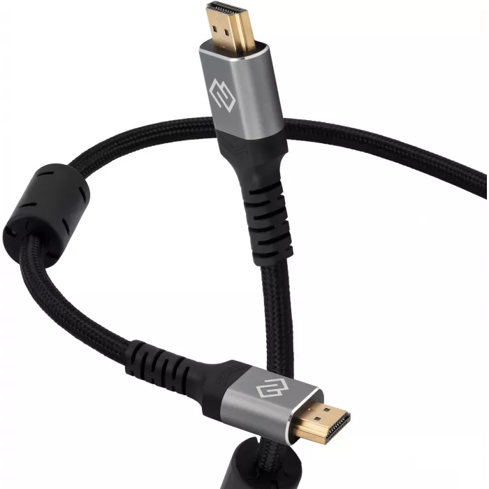 Кабель аудио-видео Digma HDMI (m)/HDMI (m) 1.5м. феррит.кольца позолоч.конт. черный (D-HDMI-2FF-V2.1-1.5M)
