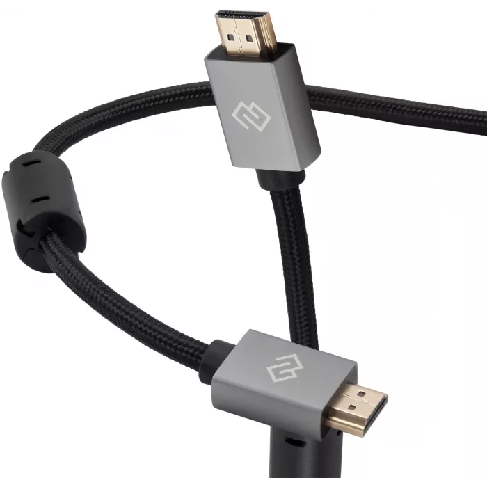 Кабель аудио-видео Digma HDMI (m)/HDMI (m) 1.5м. феррит.кольца позолоч.конт. черный (D-HDMI-2FF-V2.0-1.5M)