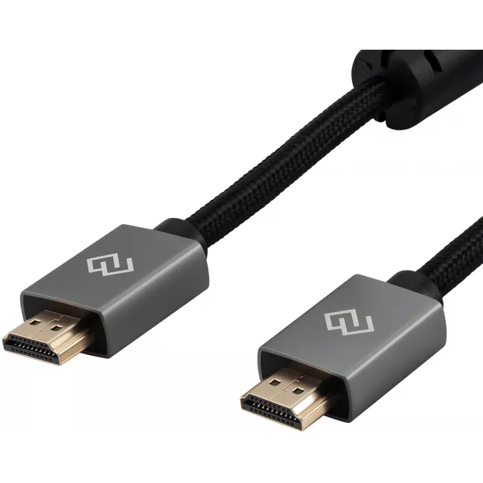 Кабель аудио-видео Digma HDMI (m)/HDMI (m) 2м. феррит.кольца позолоч.конт. черный (D-HDMI-2FF-V2.0-2M)