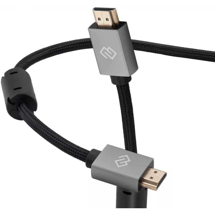 Кабель аудио-видео Digma HDMI (m)/HDMI (m) 2м. феррит.кольца позолоч.конт. черный (D-HDMI-2FF-V2.0-2M)