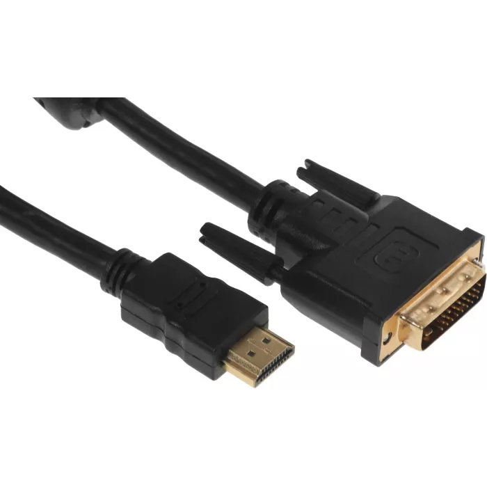 Кабель-переходник аудио-видео Buro HDMI (m)/DVI-D (m) 1.8м. феррит.кольца позолоч.конт. (HDMI-19M-DVI-D-1.8M)