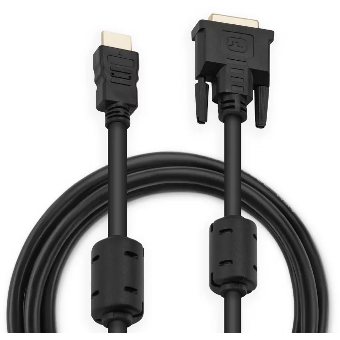 Кабель-переходник аудио-видео Buro HDMI (m)/DVI-D (m) 1.8м. феррит.кольца позолоч.конт. (HDMI-19M-DVI-D-1.8M)