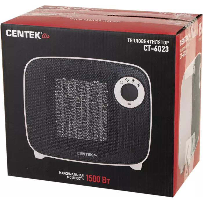 Тепловентилятор Centek CT-6023 1500Вт белый/черный