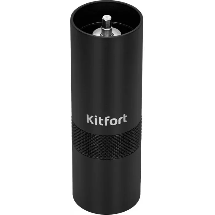 Кофемолка Kitfort КТ-7605 ручная сист.помол.:жернова вместим.:20гр черный/коричневый