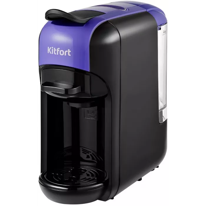 Кофемашина Kitfort КТ-7105-1 1450Вт черный/фиолетовый