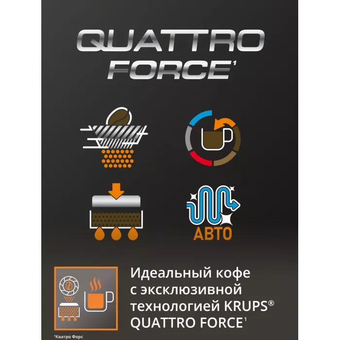 Кофемашина Krups Espresseria EA82F010 1450Вт черный/нержавеющая сталь