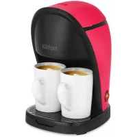Кофеварка капельная Kitfort КТ-7188-1 450Вт черный/малиновый