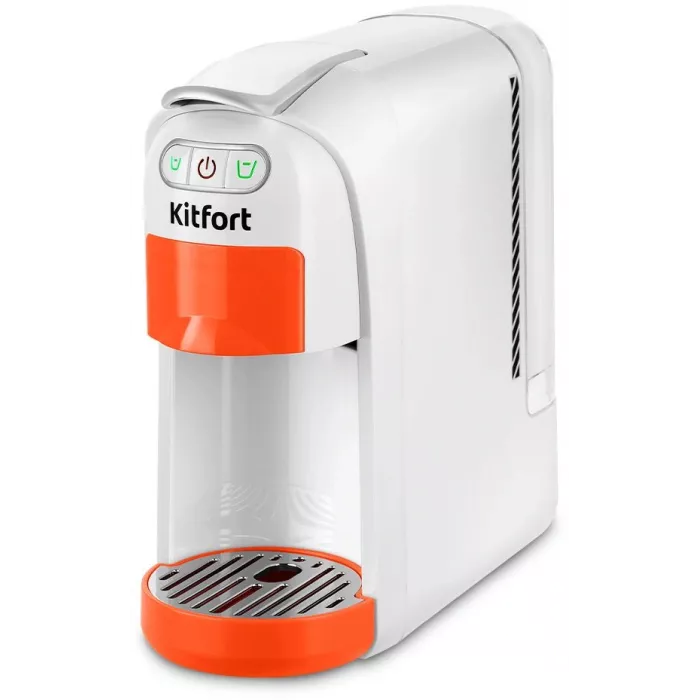 Кофемашина Kitfort КТ-7509 1400Вт белый/оранжевый
