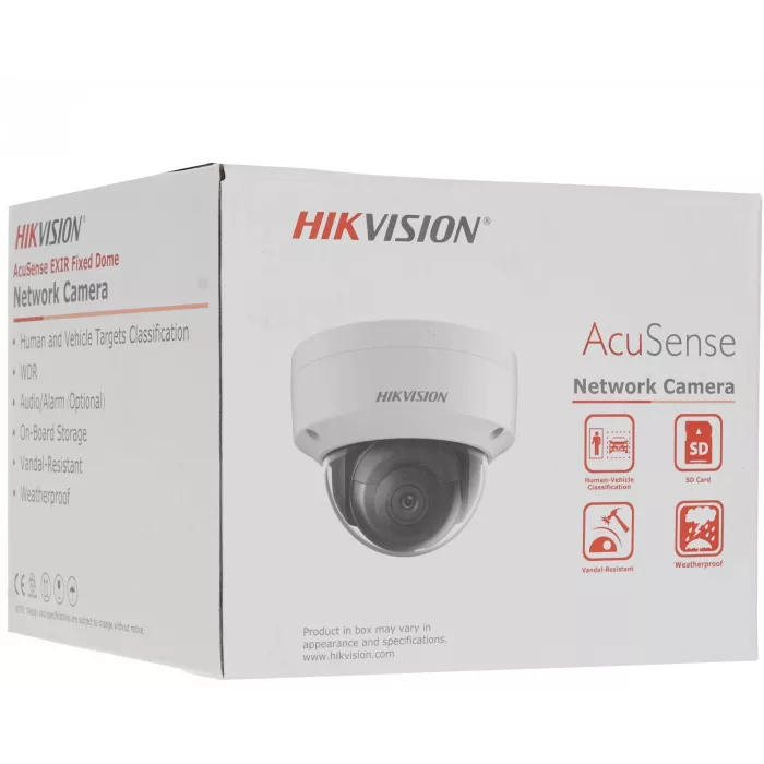 Камера видеонаблюдения IP Hikvision DS-2CD2123G2-IS(2.8MM)(D) 2.8-2.8мм цв. корп.:белый