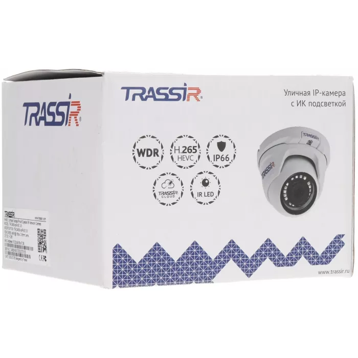 Камера видеонаблюдения IP Trassir TR-D4S5 2.8-2.8мм цв. корп.:белый