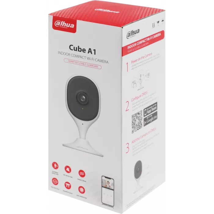Камера видеонаблюдения IP Dahua DH-IPC-C5AP-0280B Wi-Fi 2.8-2.8мм цв. корп.:белый/черный (DH-C5A)