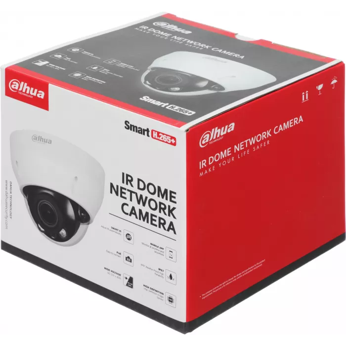 Камера видеонаблюдения IP Dahua DH-IPC-HDPW1230R1P-ZS-S5 2.8-12мм корп.:белый