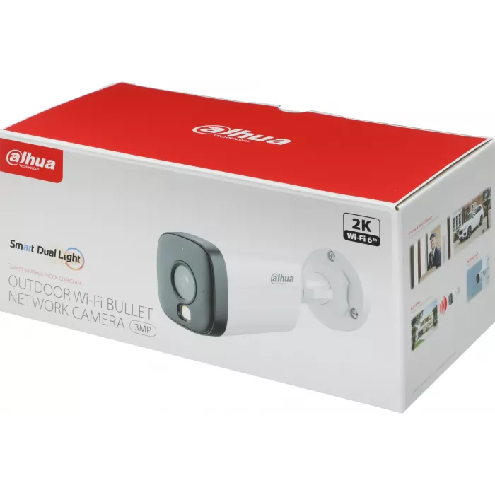 Камера видеонаблюдения IP Dahua DH-IPC-HFW1339DTK2P-SAW-IL-0280B Wi-Fi 2.8-2.8мм цв. корп.:белый (DH-IPC-HFW1339DTK2-SAW-IL)
