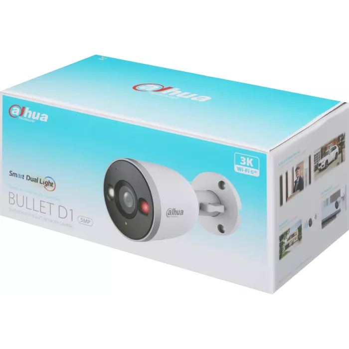 Камера видеонаблюдения IP Dahua DH-IPC-F5DP-IL-0280B Wi-Fi 2.8-2.8мм цв. корп.:белый (DH-F5D-IL)