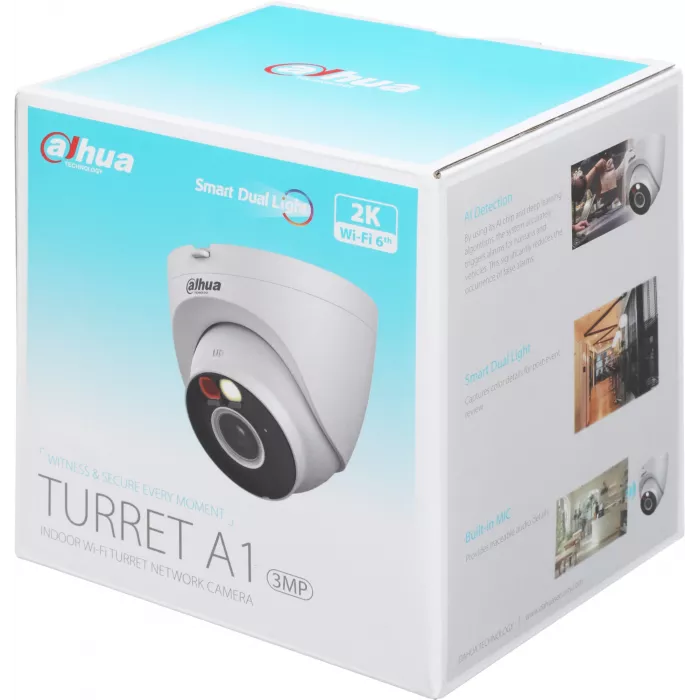 Камера видеонаблюдения IP Dahua DH-IPC-T3AP-IL-0360B Wi-Fi 3.6-3.6мм цв. корп.:белый (DH-T3A-IL)