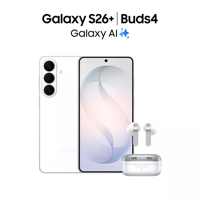 Смартфон Samsung SM-S947B Galaxy S26+ 512Gb 12Gb белый моноблок 3G 4G 2Sim 6.7" 1440x3120 Android 16 50Mpix 802.11 a/b/g/n/ac/ax/be NFC GPS GSM900/1800 GSM1900 Protect