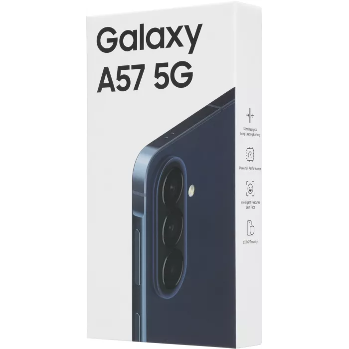 Смартфон Samsung SM-A576B Galaxy A57 5G 128Gb 8Gb синий моноблок 3G 4G 2Sim 6.7" 1080x2340 Android 16 50Mpix 802.11 a/b/g/n/ac/ax NFC GPS GSM900/1800 GSM1900 Protect
