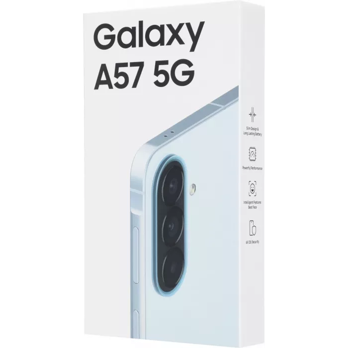 Смартфон Samsung SM-A576B Galaxy A57 5G 512Gb 12Gb голубой моноблок 3G 4G 2Sim 6.7" 1080x2340 Android 16 50Mpix 802.11 a/b/g/n/ac/ax NFC GPS GSM900/1800 GSM1900 Protect
