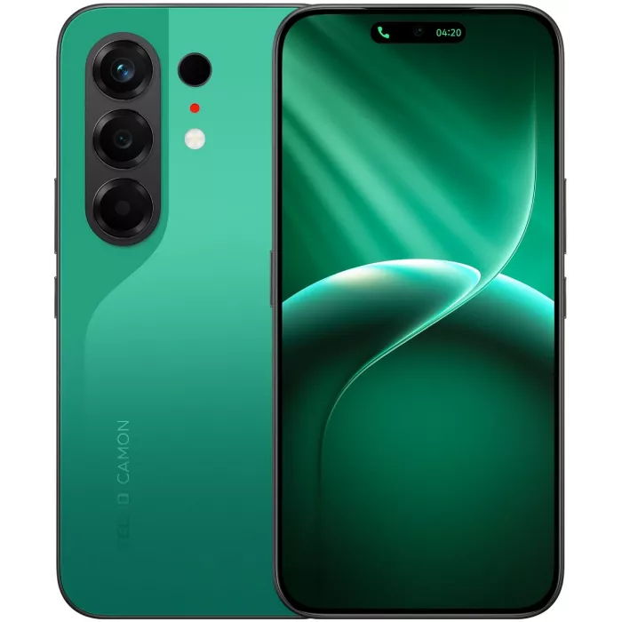 Смартфон Tecno Camon 50 256Gb 12Gb зеленый моноблок 3G 4G 2Sim 6.78" 1208x2644 Android 16 50Mpix 802.11 a/b/g/n/ac NFC GPS GSM900/1800 GSM1900 Protect FM