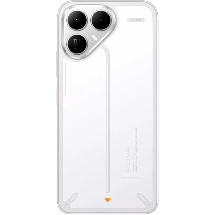 Смартфон Tecno Pova 8 5G 128Gb 8Gb белый моноблок 3G 4G 2Sim 6.76" 1080x2344 Android 16 50Mpix 802.11 a/b/g/n/ac NFC GPS GSM900/1800 Protect