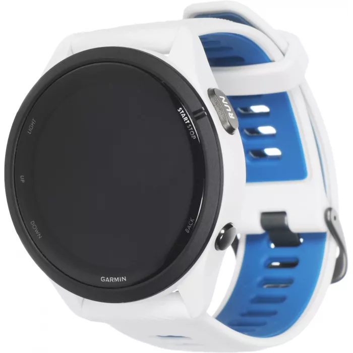 Смарт-часы Garmin Forerunner 265 33мм 1.3" AMOLED корп.черный/белый рем.белый (010-02810-11)