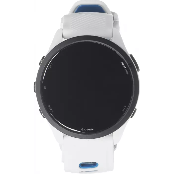 Смарт-часы Garmin Forerunner 265 33мм 1.3" AMOLED корп.черный/белый рем.белый (010-02810-11)
