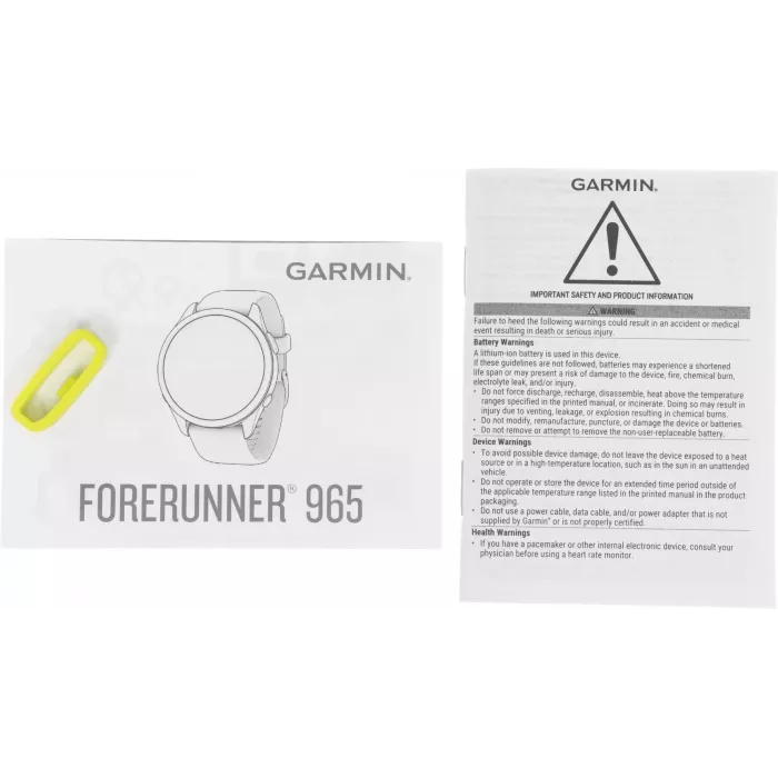 Смарт-часы Garmin Forerunner 965 47мм 1.4" AMOLED корп.черный рем.черный/желтый разм.брасл.:135-205мм (010-02809-12)