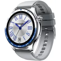Смарт-часы Tecno Watch 4 1.39" TFT корп.серебристый рем.серый (W04)