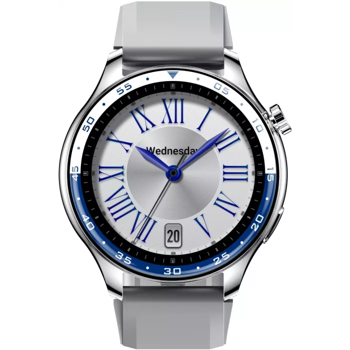 Смарт-часы Tecno Watch 4 1.39" TFT корп.серебристый рем.серый (W04)