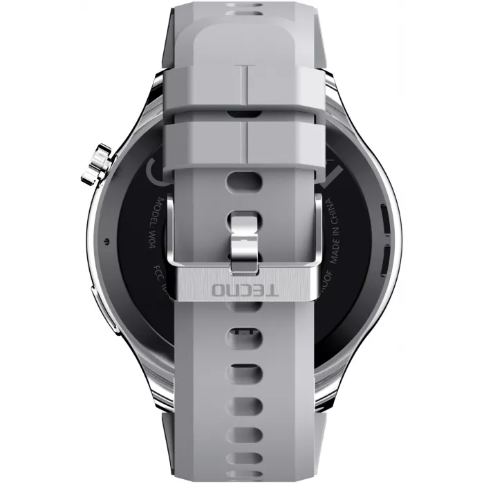 Смарт-часы Tecno Watch 4 1.39" TFT корп.серебристый рем.серый (W04)