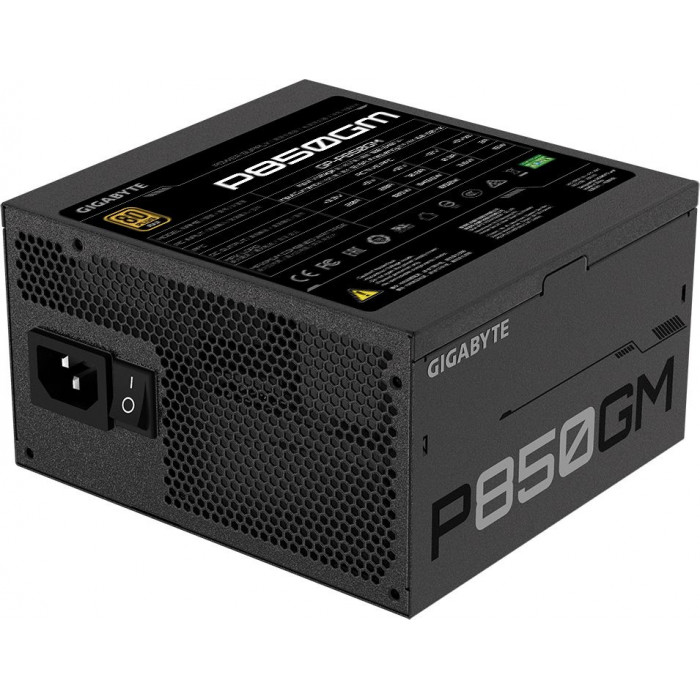 Блок питания Gigabyte ATX 850W GP-P850GM 80+ gold (20+4pin) APFC 120mm fan 8xSATA Cab Manag RTL