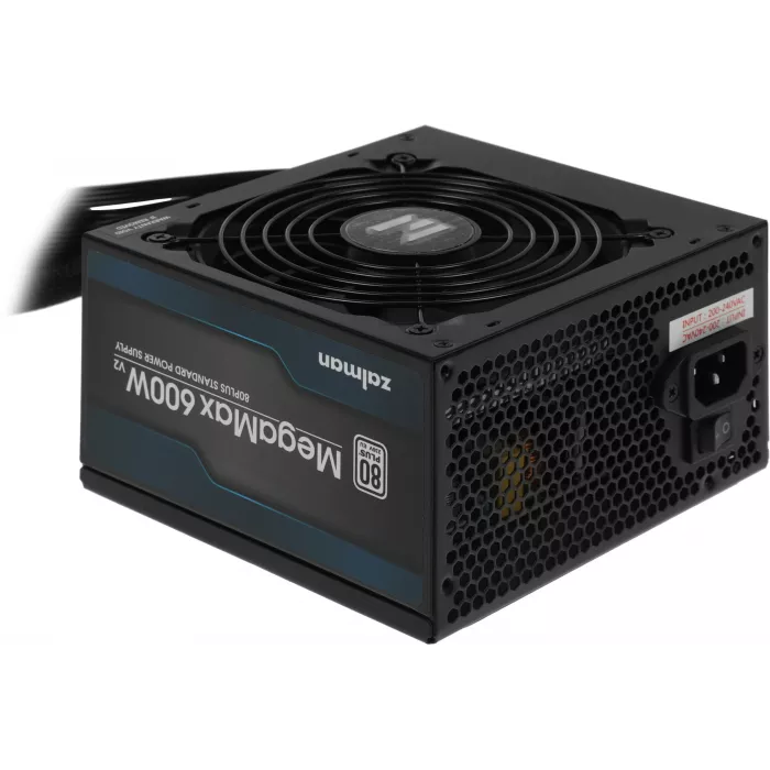 Блок питания Zalman ATX 600W ZM600-TXII V2 80+ white (20+4pin) APFC 120mm fan 6xSATA RTL