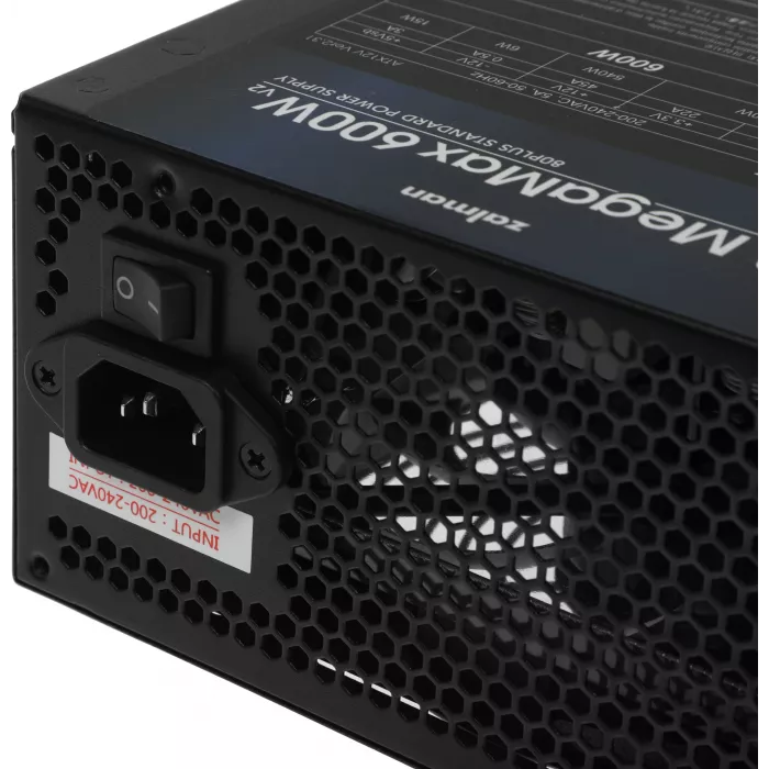 Блок питания Zalman ATX 600W ZM600-TXII V2 80+ white (20+4pin) APFC 120mm fan 6xSATA RTL