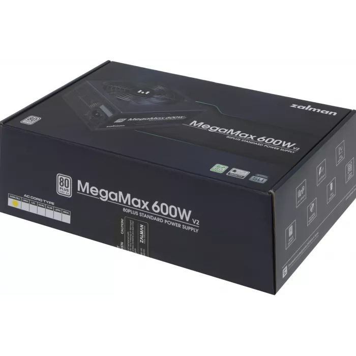 Блок питания Zalman ATX 600W ZM600-TXII V2 80+ white (20+4pin) APFC 120mm fan 6xSATA RTL