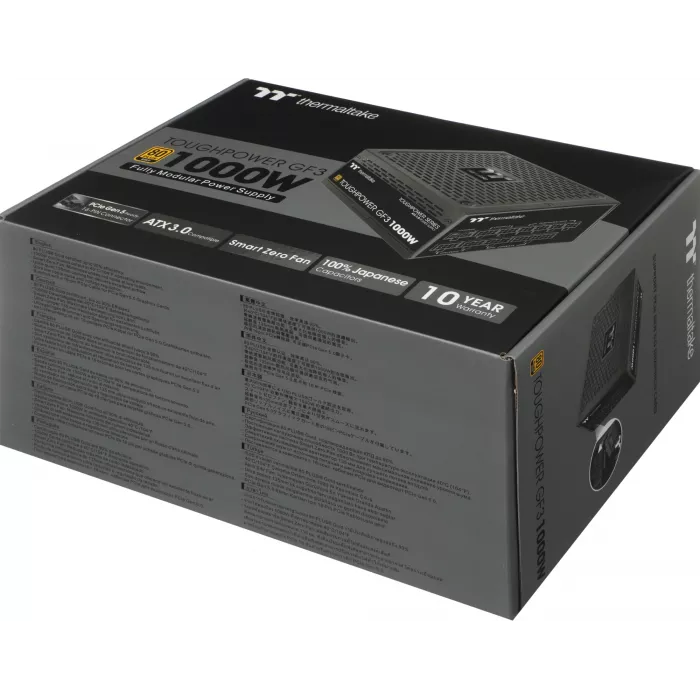 Блок питания Thermaltake ATX 1000W Toughpower GF3 Gen.5 80+ gold 24pin APFC 135mm fan 12xSATA Cab Manag RTL