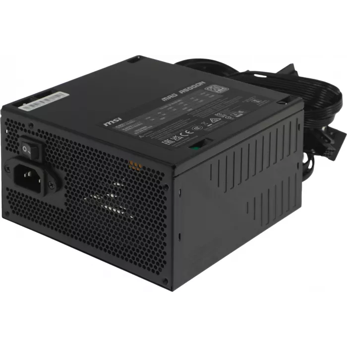 Блок питания MSI ATX 500W MAG A500DN 80+ white (20+4pin) APFC 120mm fan 5xSATA RTL