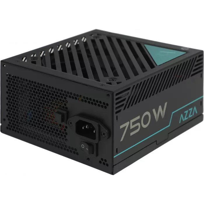 Блок питания Azza ATX 750W PSAZ-750G 80+ gold (20+4pin) APFC 120mm fan 6xSATA Cab Manag RTL