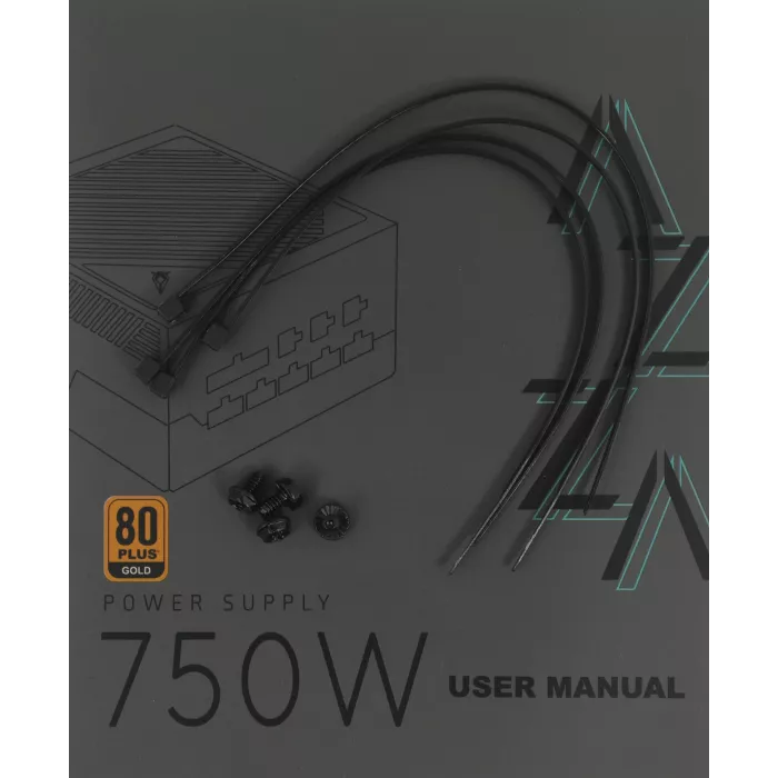 Блок питания Azza ATX 750W PSAZ-750G 80+ gold (20+4pin) APFC 120mm fan 6xSATA Cab Manag RTL