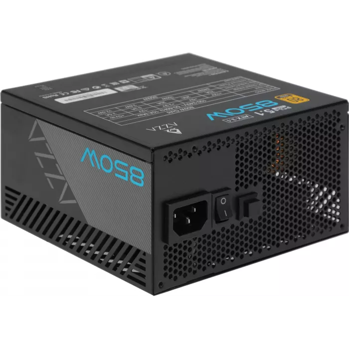 Блок питания Azza ATX 850W PSAZ-850G 80+ gold (20+4pin) APFC 120mm fan 6xSATA Cab Manag RTL