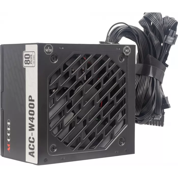 Блок питания Accord ATX 400W ACC-W400P 80+ white (20+4pin) APFC 120mm fan 6xSATA RTL