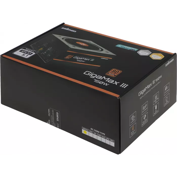 Блок питания Zalman ATX 750W ZM750-GV3 Gen.5 80+ bronze (20+4pin) APFC 120mm fan 6xSATA RTL