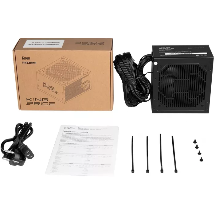 Блок питания KingPrice ATX 550W KPPSU550 (20+4pin) 120mm fan 4xSATA RTL