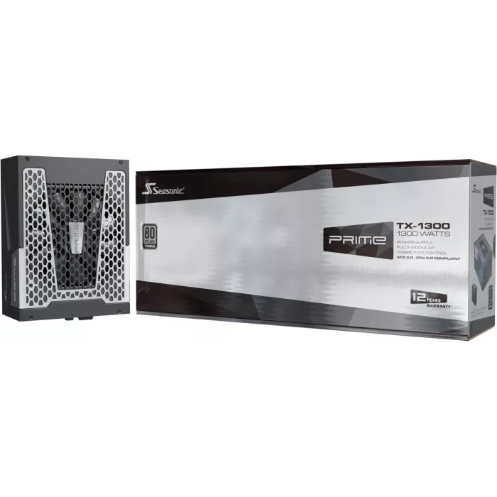 Блок питания Seasonic ATX 1300W Prime TX-1300 80+ titanium (20+4pin) APFC 135mm fan 18xSATA Cab Manag RTL