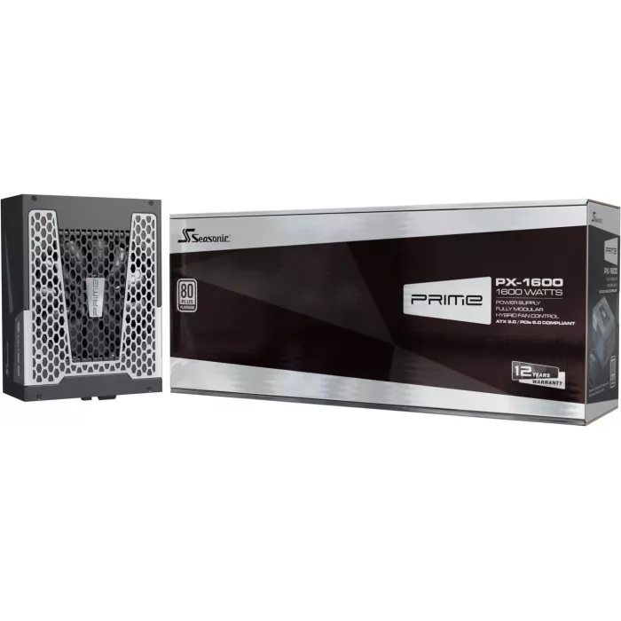 Блок питания Seasonic ATX 1600W Prime PX-1600 80+ platinum (20+4pin) APFC 135mm fan 18xSATA Cab Manag RTL