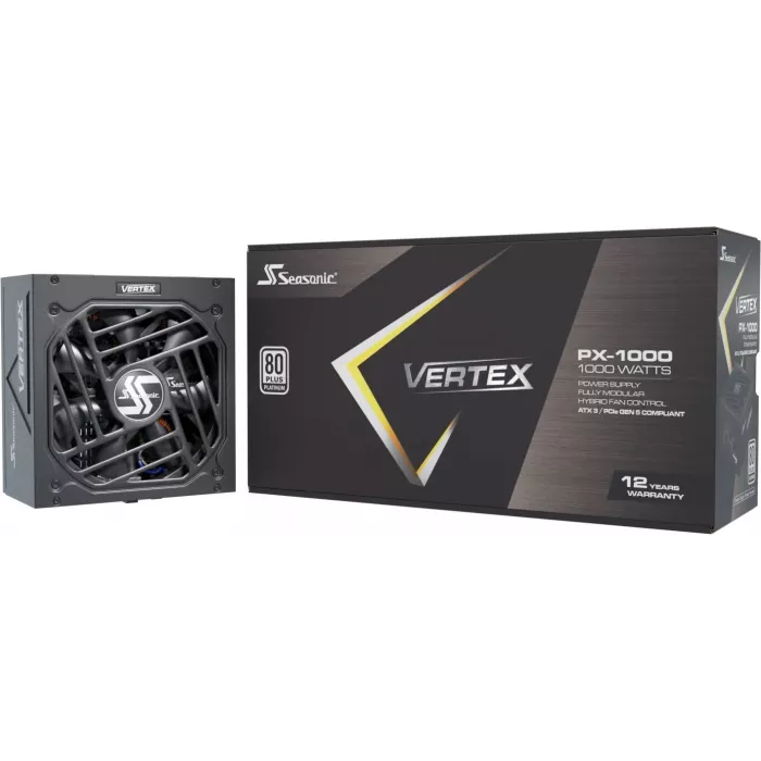 Блок питания Seasonic ATX 1000W VERTEX PX-1000 80+ platinum (20+4pin) APFC 135mm fan 18xSATA Cab Manag RTL