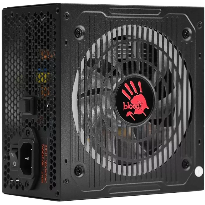 Блок питания Bloody ATX 750W BD-PS750G 80+ gold (20+4pin) APFC 120mm fan color LED 6xSATA Cab Manag RTL