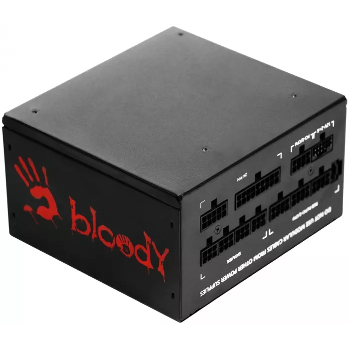 Блок питания Bloody ATX 750W BD-PS750G 80+ gold (20+4pin) APFC 120mm fan color LED 6xSATA Cab Manag RTL