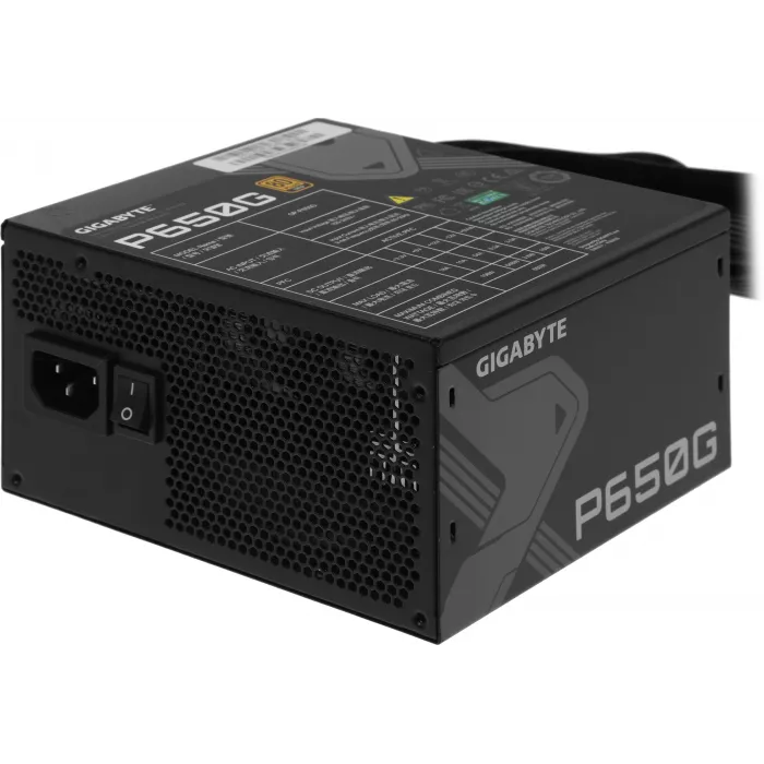 Блок питания Gigabyte ATX 650W GP-P650G PG5 80+ gold (20+4pin) APFC 120mm fan 6xSATA RTL