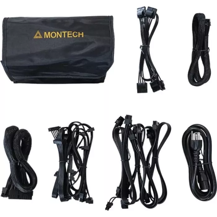 Блок питания Montech ATX 1200W TITAN GOLD Gen.5 80+ gold (20+4pin) APFC 135mm fan 12xSATA Cab Manag RTL