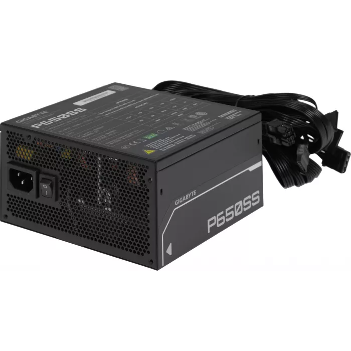 Блок питания Gigabyte ATX 650W GP-P650SS 80+ silver (20+4pin) APFC 120mm fan 5xSATA RTL
